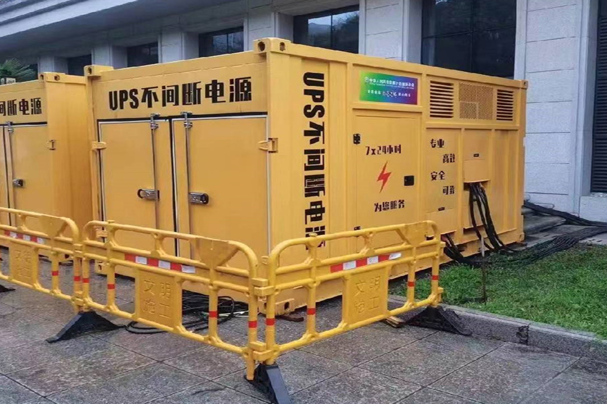 后湖管理区发电机租赁施工现场