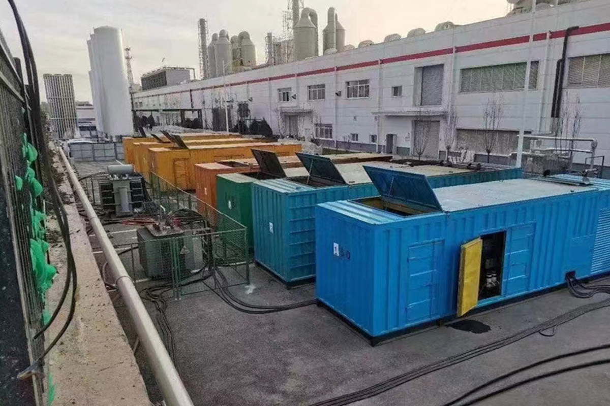 后湖管理区发电机租赁施工现场