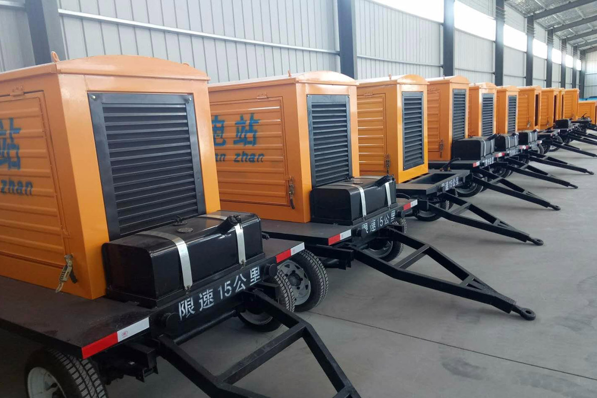 后湖管理区发电机租赁施工现场